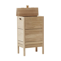 Form & Define A Line Vasketøjskurv, hvid eg